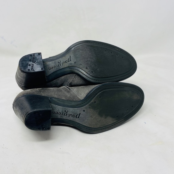 Paul Green grey distressed suede ankle booties - Picture 5 of 8